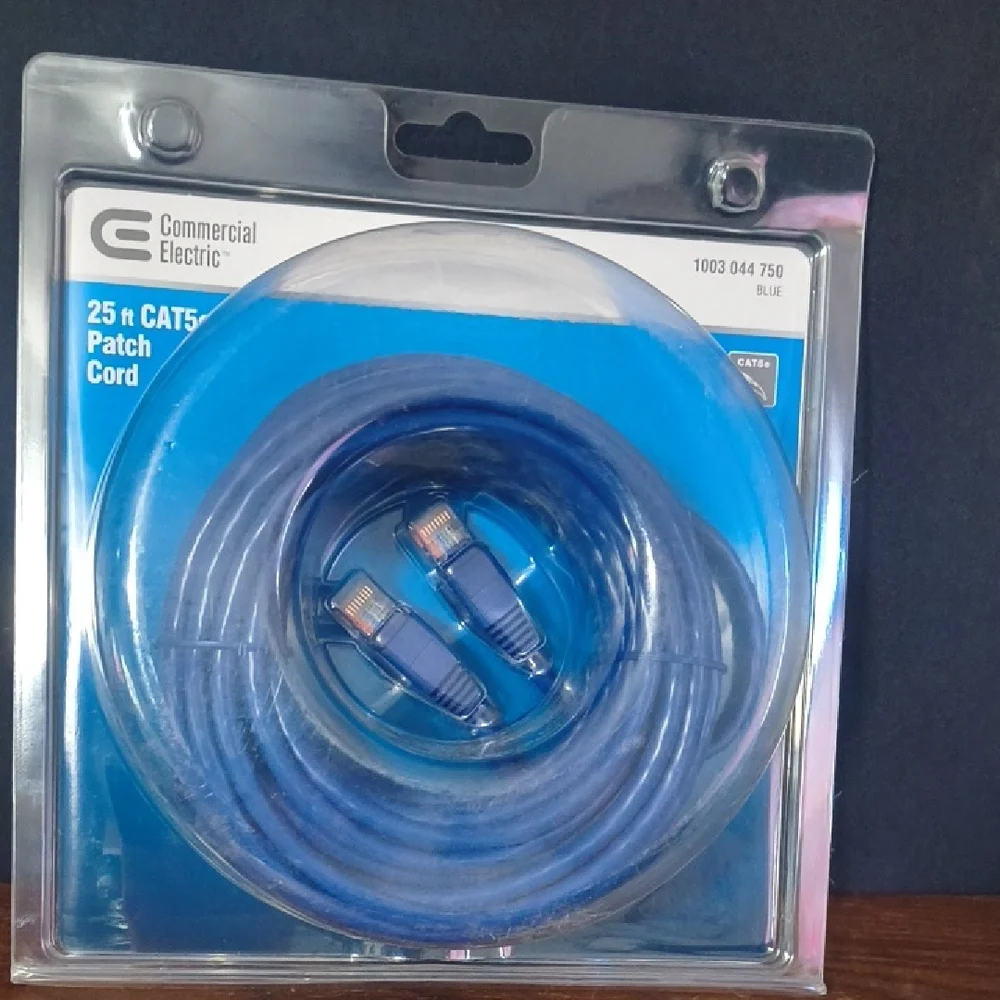Commercial Electric Blue CAT5e Patch Cord 1003 044 750 25 ft